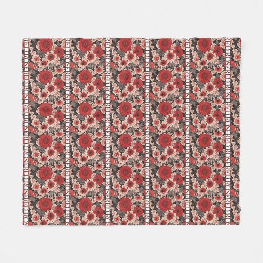 Couverture Polaire Rose blanche (Devant (Horizontal))