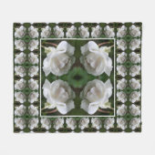 Couverture Polaire Rose blanche avec gouttes de pluie Abstraite (Devant (Horizontal))