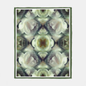 Couverture Polaire Rose blanche Floral Motif Abstrait (Devant)