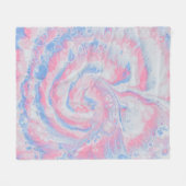 COUVERTURE POLAIRE ROSE BLEU ET BLANC PEINTURE ABSTRAITE (Devant (Horizontal))