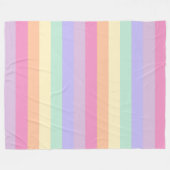 Couverture Polaire Rose bleu vert violet jaune orange rayé large (Devant (Horizontal))