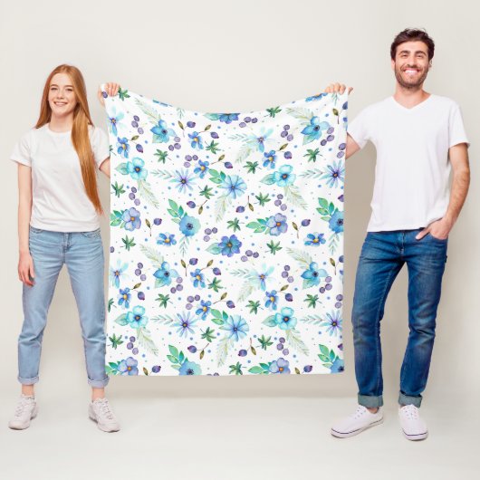 Couverture Polaire Rose bleue (En situation)