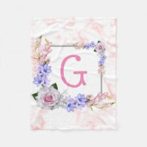Rose Bouquet Monogramme rose