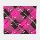 Couverture Polaire Rose chaud monogramme (Devant (Horizontal))
