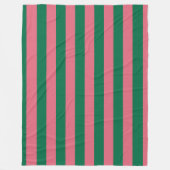 Couverture Polaire Rose Chéri Pickle Rayure Verte (Devant)
