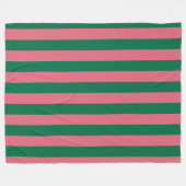 Couverture Polaire Rose Chéri Pickle Rayure Verte (Devant (Horizontal))