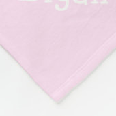 Couverture Polaire Rose clair avec Pois blancs (Coin)