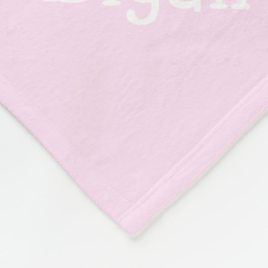 Couverture Polaire Rose clair avec Pois blancs (Coin)