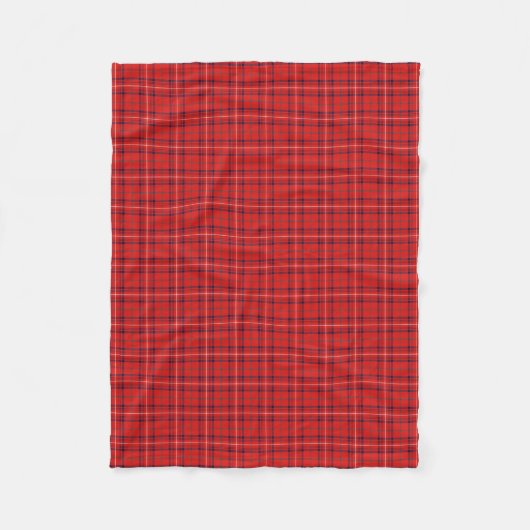 Couverture Polaire Rose Clan Tartan Red Plaid (Devant)