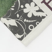 Couverture Polaire Rose Damask Joli Floral Antique (Coin)