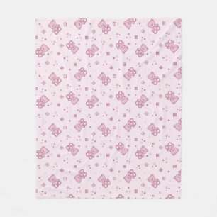Couverture Polaire Rose d'arrière - plan de nounours