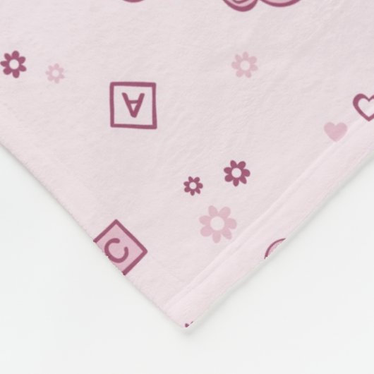 Couverture Polaire Rose d'arrière - plan de nounours (Coin)