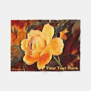 Couverture Polaire Rose de flamme