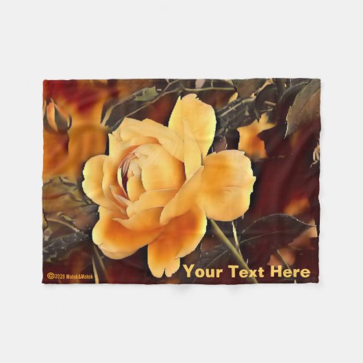 Couverture Polaire Rose de flamme (Devant (Horizontal))