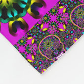 Couverture Polaire Rose de néon de crâne de sucre (Coin)