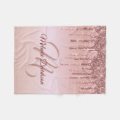 Couverture Polaire Rose de séchage moderne Gold Nom personnalisé (Devant (Horizontal))
