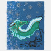 Couverture Polaire Rose d'hiver Dragon (Devant)