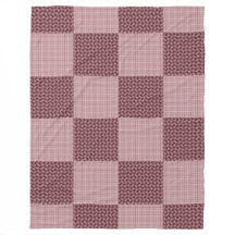 Rose érodée à motifs ondulés et patchwork/plaids o