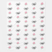 Couverture Polaire Rose et avion (Devant)