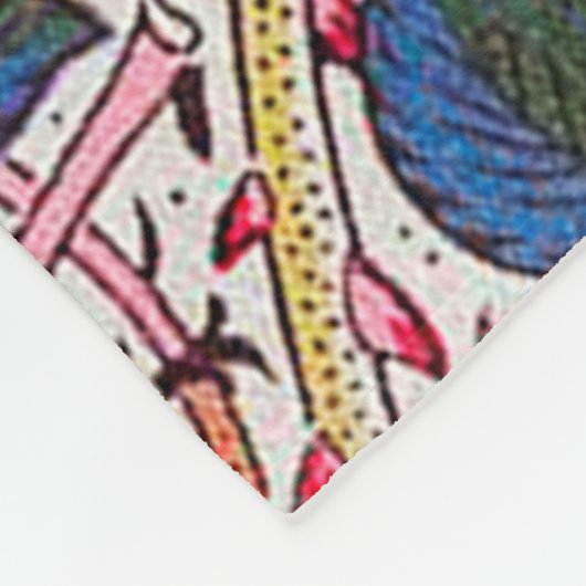 Couverture Polaire Rose et Bird, William Morris (Coin)