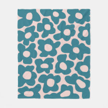 Rose et bleu Retro Super Fleurs bébé Motif