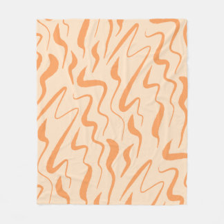 Couverture Polaire Rose Et Orange Mi-Siècle Bio Gravures P