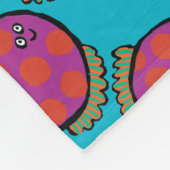 Couverture Polaire Rose et poissons à pois oranges (Coin)