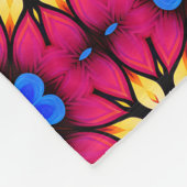 Couverture Polaire Rose et Turquoise style Vintage méditerranéen (Coin)