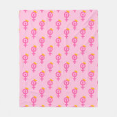 Couverture Polaire Rose Féministe (Devant)