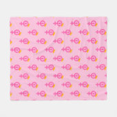 Couverture Polaire Rose Féministe (Devant (Horizontal))