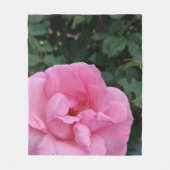 Couverture polaire rose fleur rose (Devant)