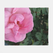 Couverture polaire rose fleur rose (Devant (Horizontal))