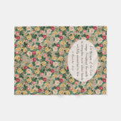 Couverture Polaire Rose floral Bible Verse Écriture Femme chrétienne (Devant (Horizontal))