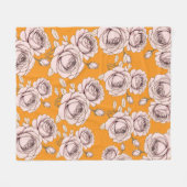 Couverture Polaire Rose Floral Fleece Blanket  (Devant (Horizontal))