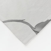 Couverture Polaire Rose floral gothique foncé (Coin)