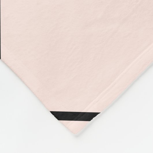 Couverture Polaire Rose flush Moderne Luxe Fille Monogramme Initiale (Coin)