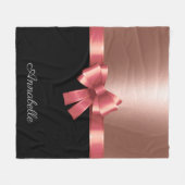Couverture Polaire Rose Foil et Bow (Devant (Horizontal))