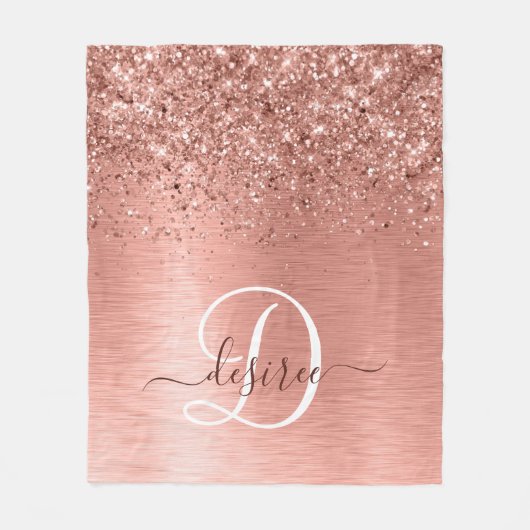 Couverture Polaire Rose Gold brossé Parties scintillant métallique No (Devant)