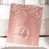 Couverture Polaire Rose Gold brossé Parties scintillant métallique No