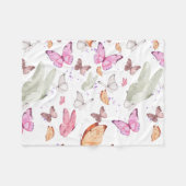 Couverture Polaire rose gold butterfly (Devant (Horizontal))