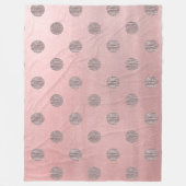 Couverture Polaire Rose Gold Rose Brillant Glamour Points Modernes Ch (Devant)