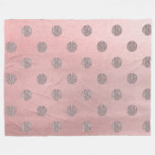 Couverture Polaire Rose Gold Rose Brillant Glamour Points Modernes Ch (Devant (Horizontal))