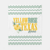 Couverture Polaire Rose jaune du Texas - Rose unique (Devant)