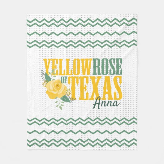Couverture Polaire Rose jaune du Texas - Rose unique (Devant)