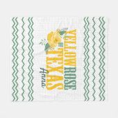 Couverture Polaire Rose jaune du Texas - Rose unique (Devant (Horizontal))
