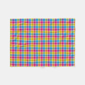 Couverture Polaire rose, jaune et bleu clair plaid (Devant (Horizontal))