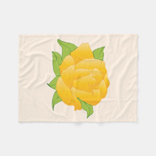 Couverture Polaire Rose jaune moderne (Devant (Horizontal))