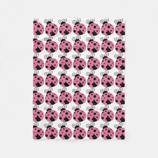 Couverture Polaire Rose Ladybug (Devant)
