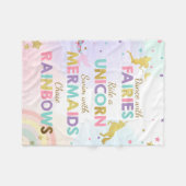 Couverture Polaire Rose magique de fille de sirènes de Banket (Devant (Horizontal))