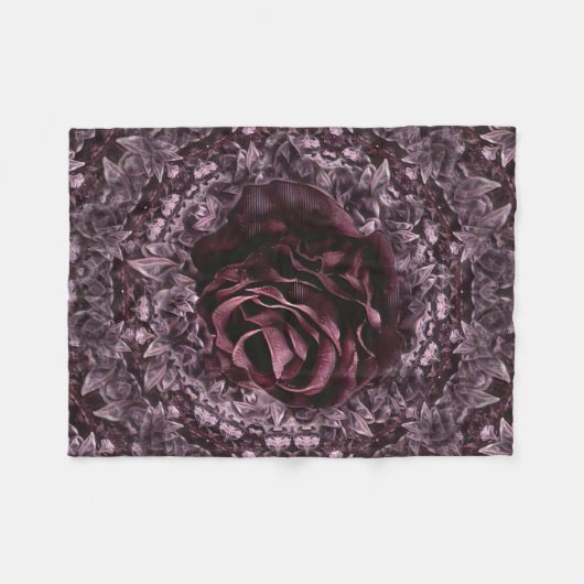 Couverture Polaire Rose Mandala (Devant (Horizontal))